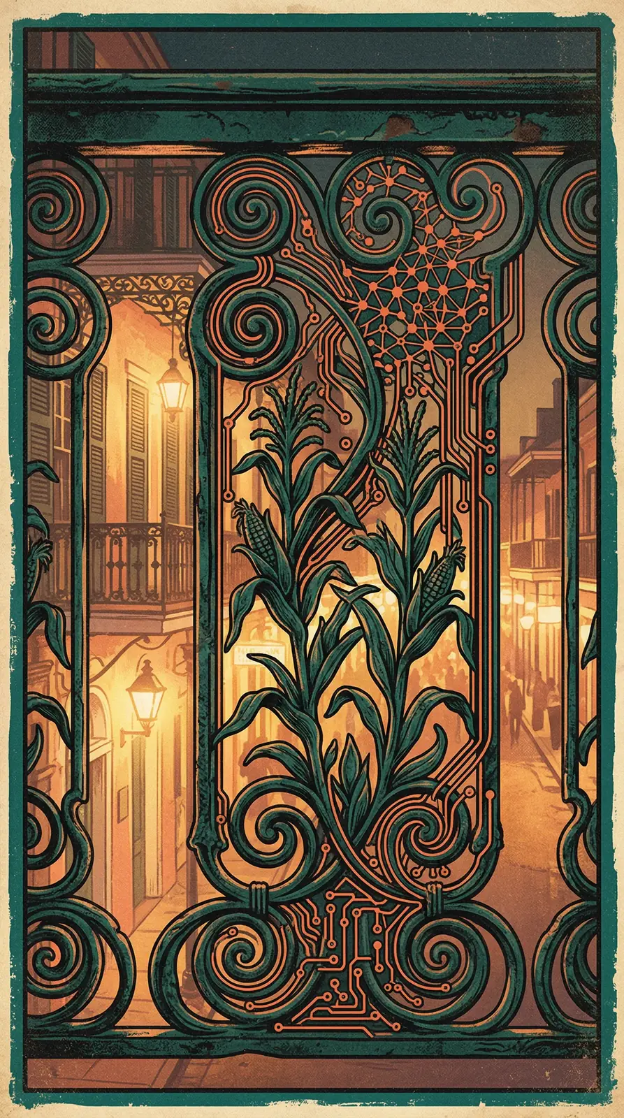 Ornate wrought-iron balcony on a French Quarter building in New Orleans
